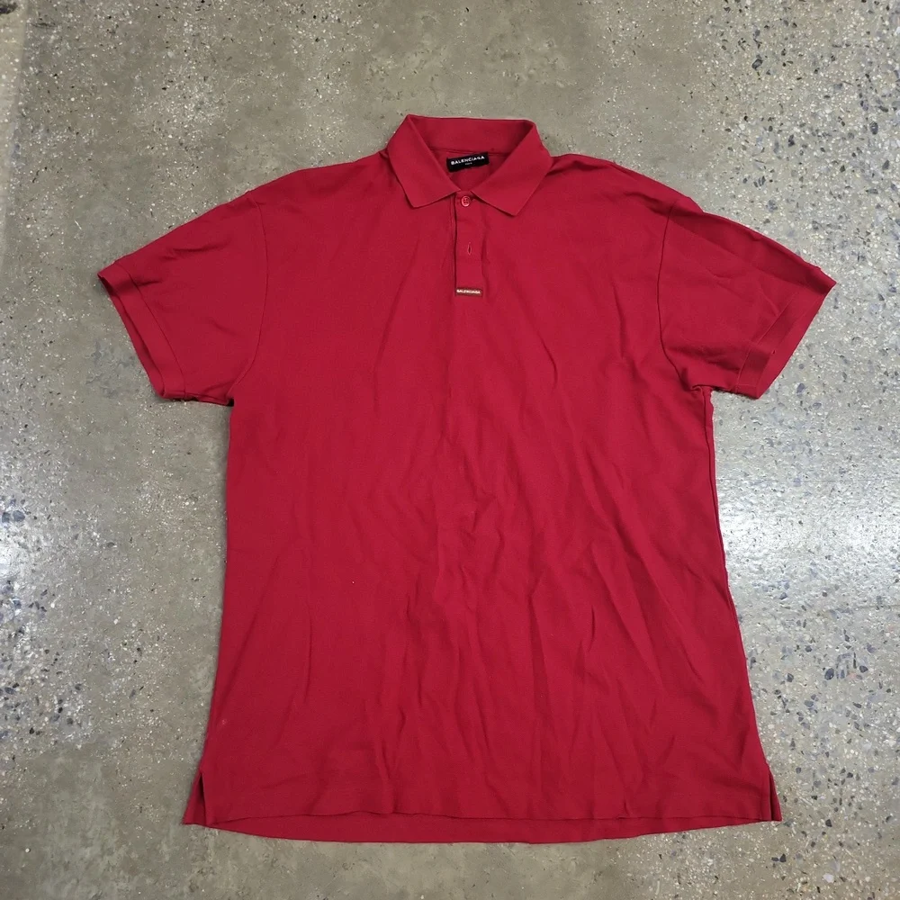 Red Balenciaga polo shirt - Picture 1 of 3